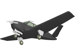 Beechcraft V35 Bonanza 3D Model preview