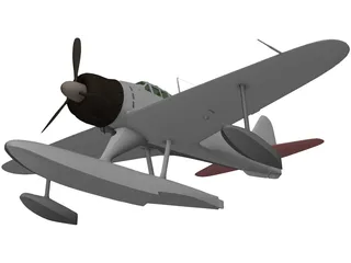A6M2 N Type 2 Rufe 3D Model preview