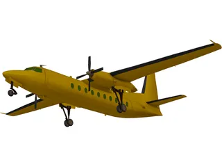 Fokker F27 Friendship 3D Model preview