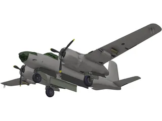 Douglas A-26 Invader 3D Model preview