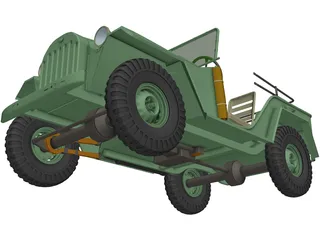 GAZ 67B 3D Model preview