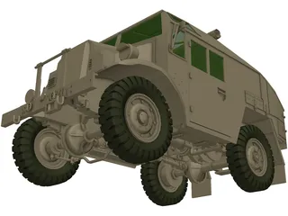 Quad Gun Tractor 3D Model preview