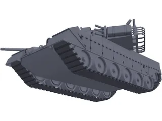 Japanese Type 90 Tank 3D Model preview