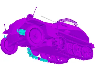 Sd. Kfz. 250/9 3D Model preview