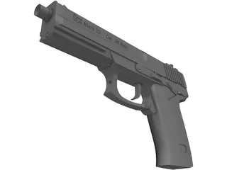 Heckler Koch Mk 23 Socom 3D Model preview