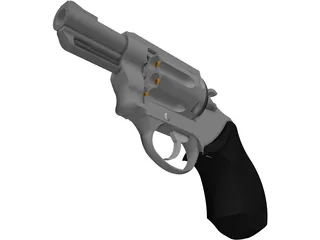 Smith&Wesson Snub Nose 357 Magnum 3D Model preview