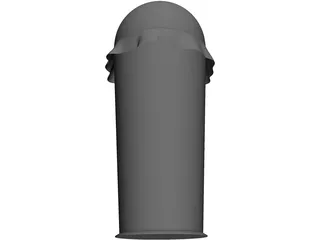 Rubbish Bin Flip Top 3D Model preview