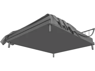 Double Bed Large 3D Model preview