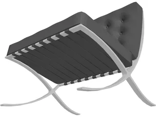 Chair Barcelona Mies Van de Rohe 3D Model preview
