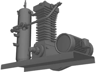 Air Compressor 3D Model preview