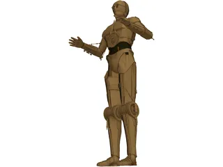 Star Wars C3PO Robot 3D Model preview