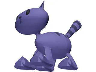 Cartoon Cat 3D Model preview