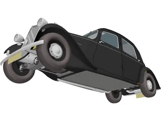 Citroen Traction Avant (1954) 3D Model preview
