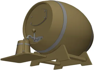 Beer Barrel Dispencer 3D Model preview