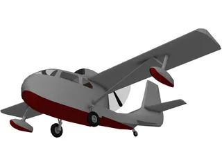 Republic RC-3 Seabee Amphibian 3D Model preview