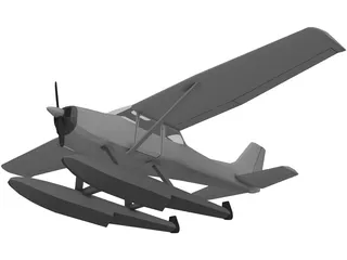 Cessna 172 Sea Plane 3D Model preview