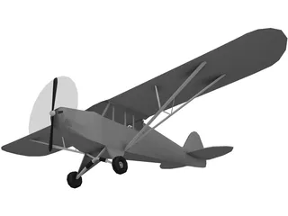 Piper J-3 Cub 3D Model preview