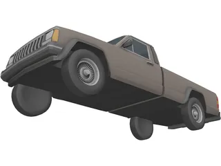 Jeep Cherokee Pickup 3D Model preview