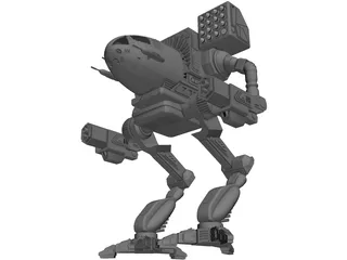 Mad Cat Battle Mech 3D Model preview