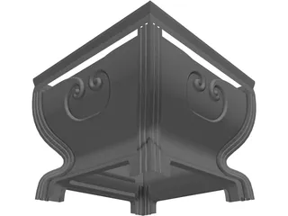 Sandstone Planter 3D Model preview