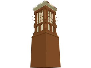 Wind Tower UAE 3D Model preview
