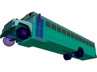School Bus 3D Model preview