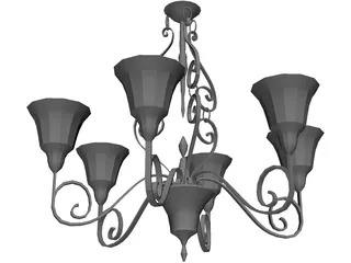 Chandelier 3D Model preview