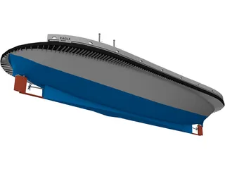 Ferry Boat 3D Model preview