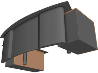 Wood Table 3D Model preview