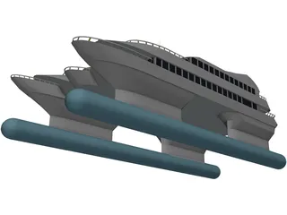 Navetek Catamaran 3D Model preview