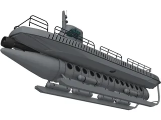 Atlantis Tour Submarine 3D Model preview