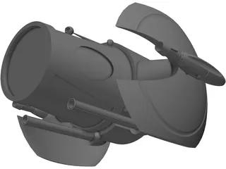 O-Wing Fighter 3D Model preview