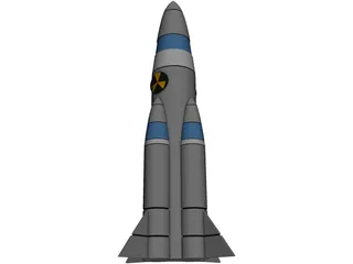 Nuclear Missile 3D Model preview