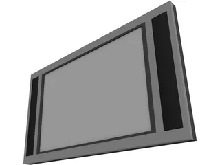 Flat Screen TV 3D Model preview