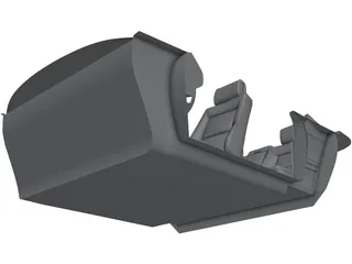 Interior Mercedes-Benz 600 3D Model preview