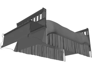 Bed Childs [+Headboard and Chest] 3D Model preview