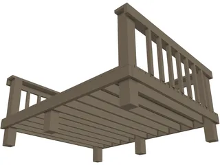 Desk Inclosed 3D Model preview