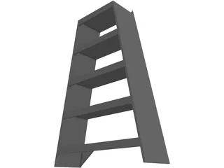 Book Shelf A-Frame 3D Model preview