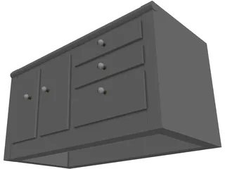 Kitchen Sink Area 3D Model preview