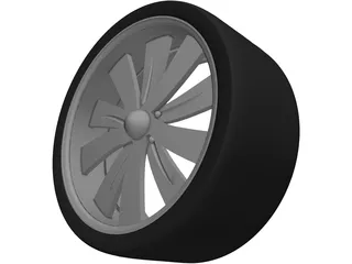 Rim Boyd Coddington Turbine 3D Model preview