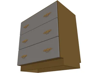 Chest of Drawers 3D Model preview