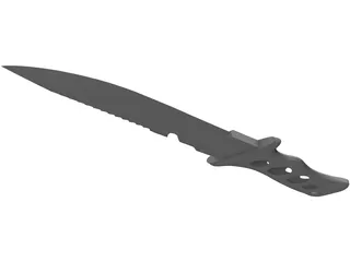 Knife Diving 3D Model preview