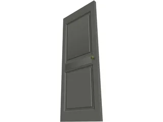 Door Single 2 Panel 3D Model preview