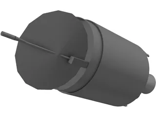 Hughes 376 Communications Satellite 3D Model preview