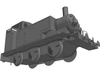 English Fantasy Tank Engine 3D Model preview