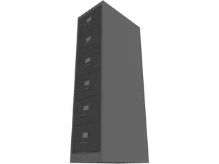 File Cabinet 3D Model preview