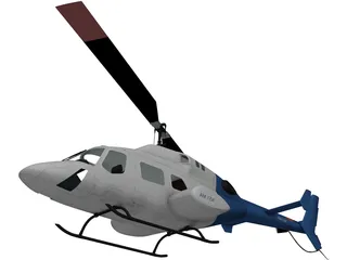 Bell 222 3D Model preview