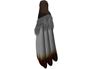 Native American Prayer Fan 3D Model preview