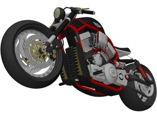 Harley-Davidson Power Bobber 3D Model preview