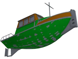 Tug Boat Sleepbootje 3D Model preview
